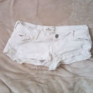 Hollister white denim shorts size 0/24